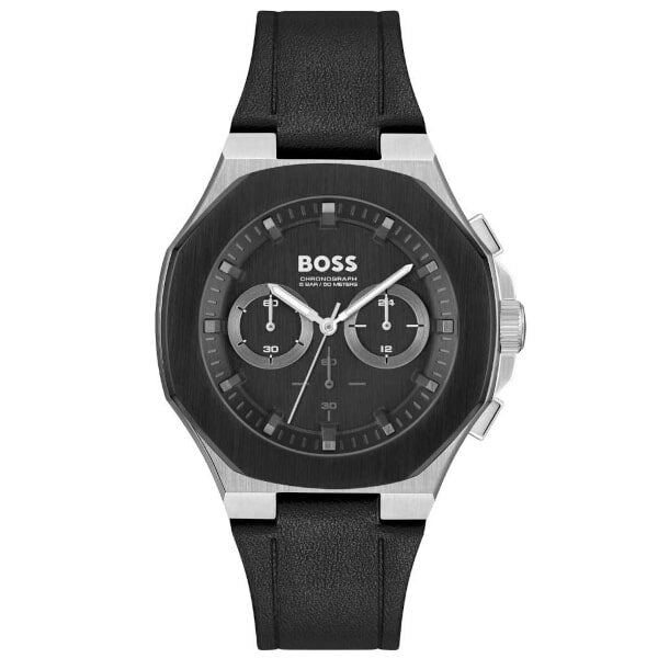 Hugo Boss Taper Leather Black