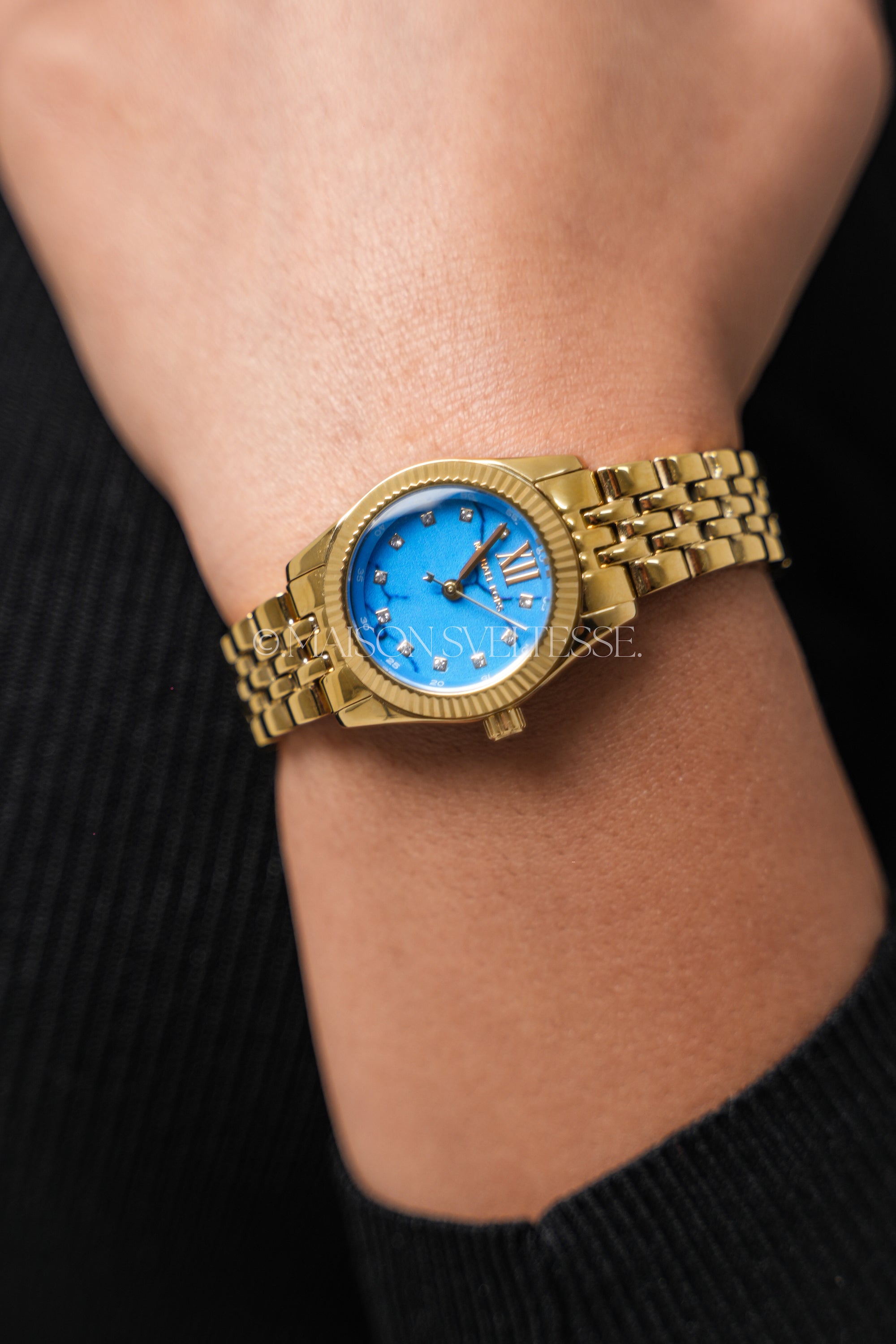 Montre Michael Kors Petite Lexington Bleu Tiffany femme, Maison Sveltesse