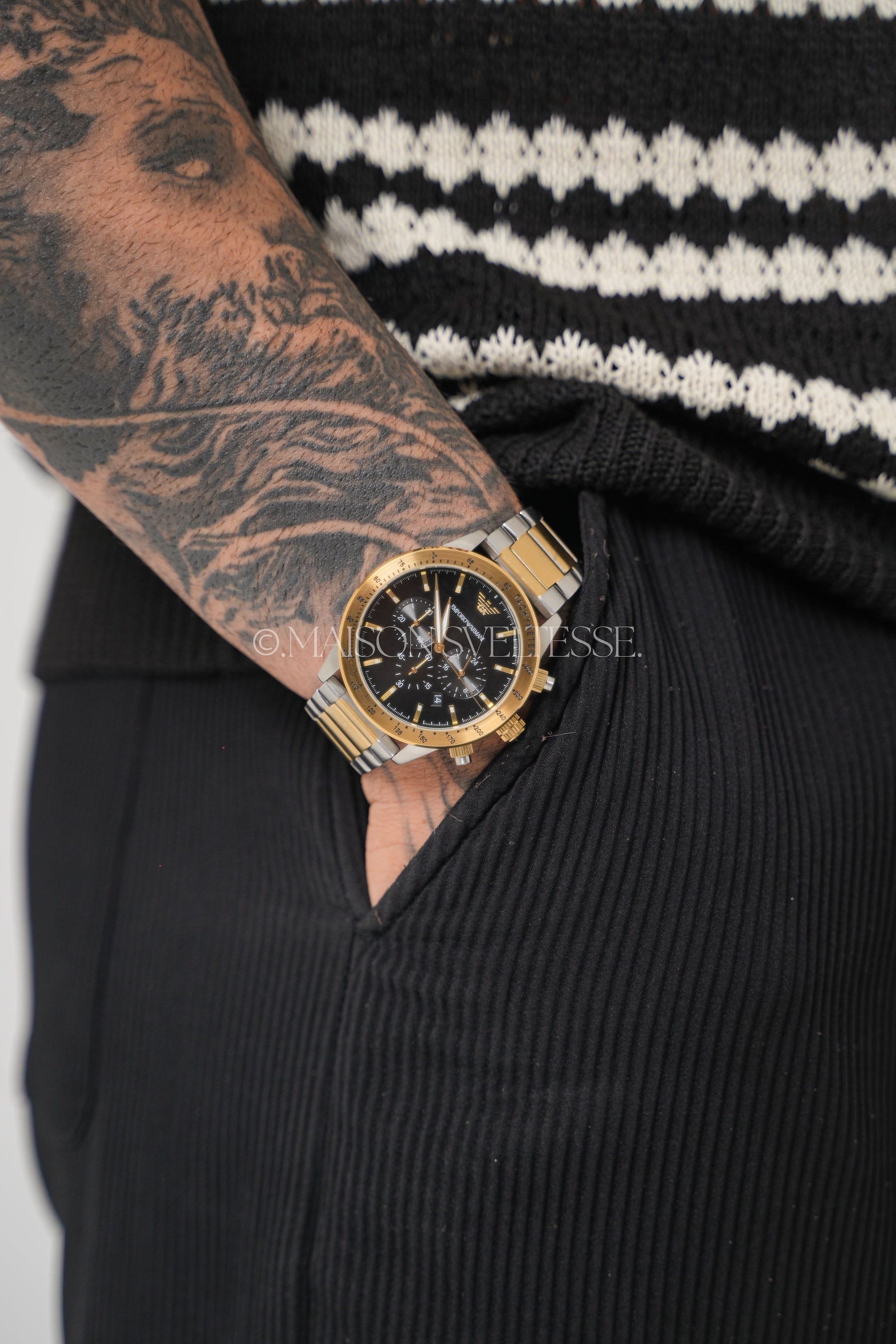 Emporio Armani Mario Chronographe Bicolore