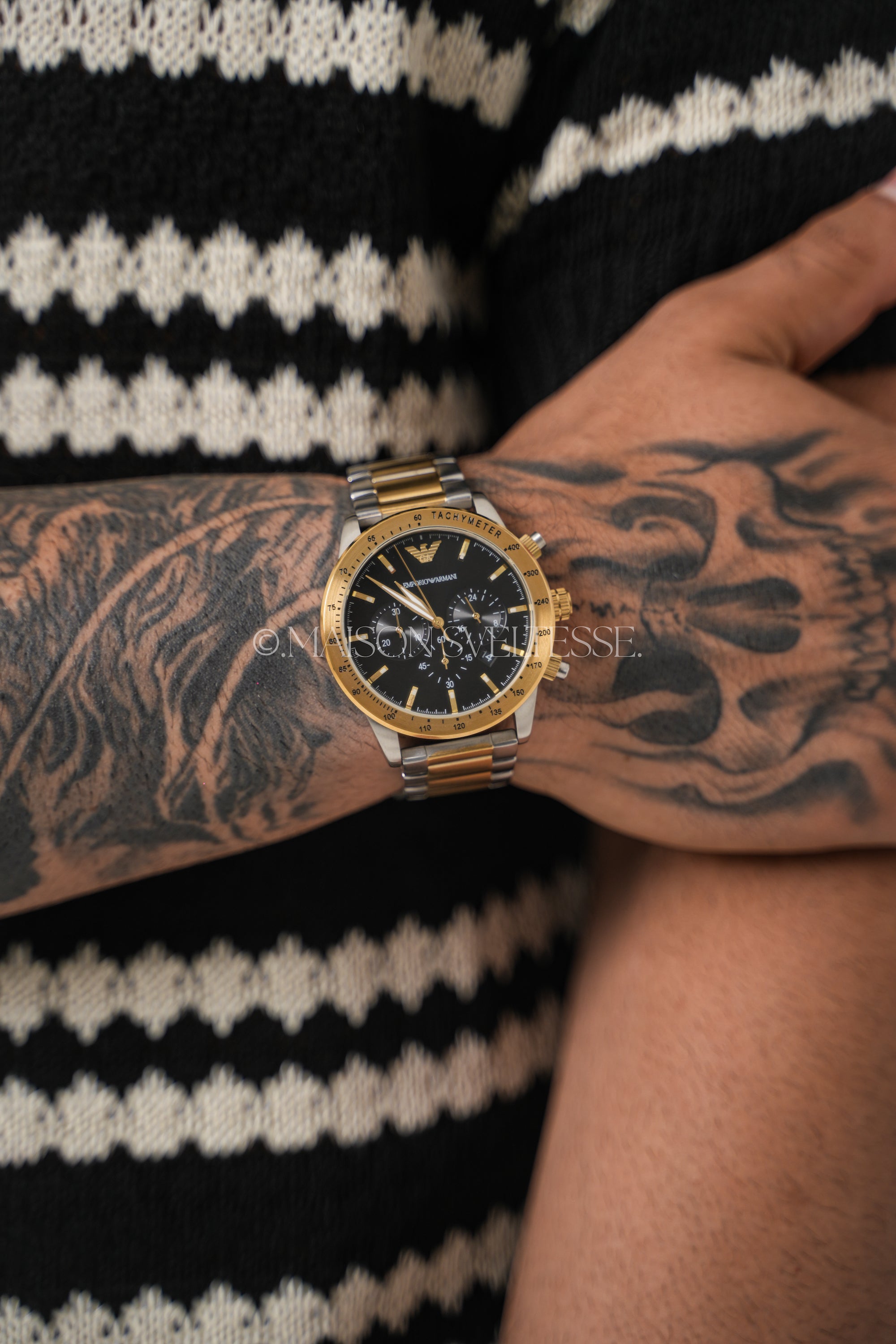 Emporio Armani Mario Chronographe Bicolore