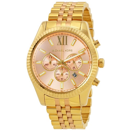 Michael Kors Lexington Bicolore Gold Rose Femme