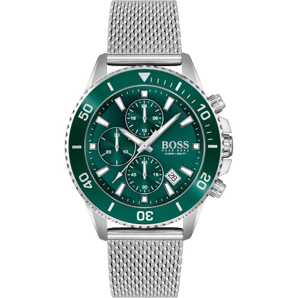 Montre Hugo Boss Admiral homme bleu vert bicolore noir 1513905 - Maison Sveltesse