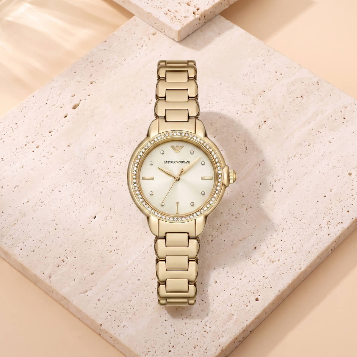 Emporio Armani Mia Gold, fond travertin