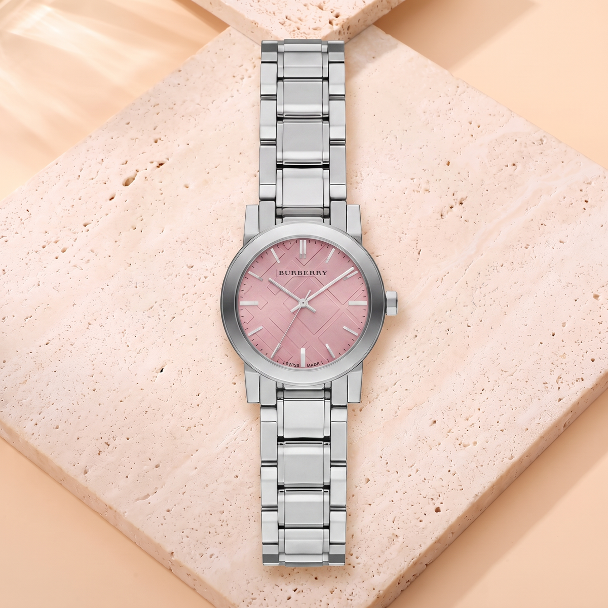 Burberry The City Mini Rose, fond travertin